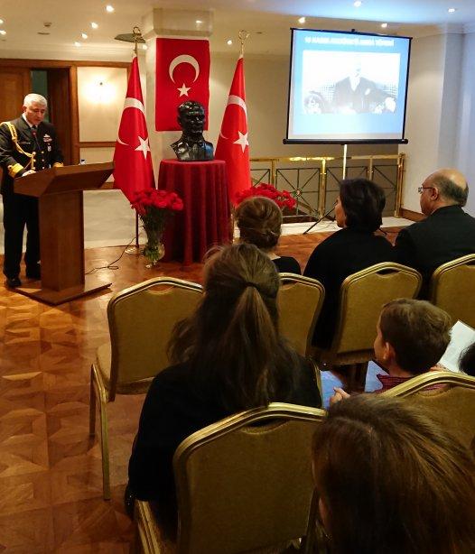 T.C. Moskova Büyükelçiliğinde  düzenlenen 10 Kasım 2019  Atatürk'ü Anma Töreni 