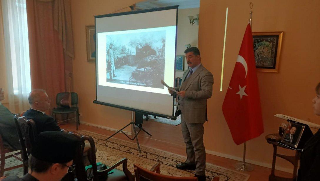 İstiklal Marşının Yüzüncü Yılında Mehmet Akif Ersoy ve Çanakkale Zaferi Münasebetiyle St.Peterburdg Başkonsolosluğumuzda Düzenlenen Toplantı